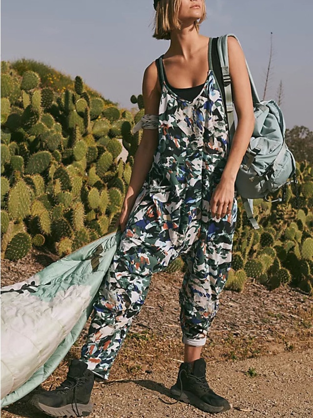 Free People Movement Hot Shot Onesie in Evergreen Combo Sz S